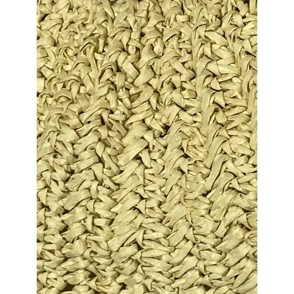 Ramla Woven Raffia Creasant Top Handle Bag Purse Tan Straw Boho Beach Vacation - Picture 3 of 6